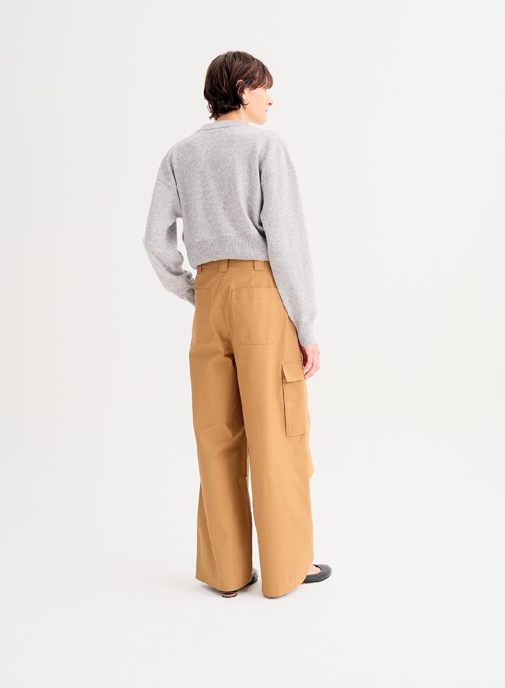 Etiqueta negra Pantalon bolsillos gabardina Grandes descuentos