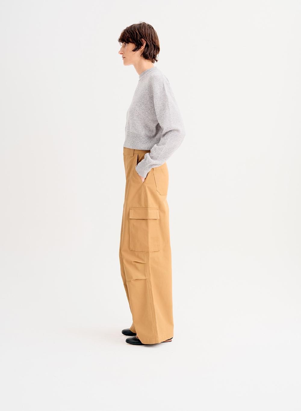 Etiqueta negra Pantalon bolsillos gabardina Grandes descuentos