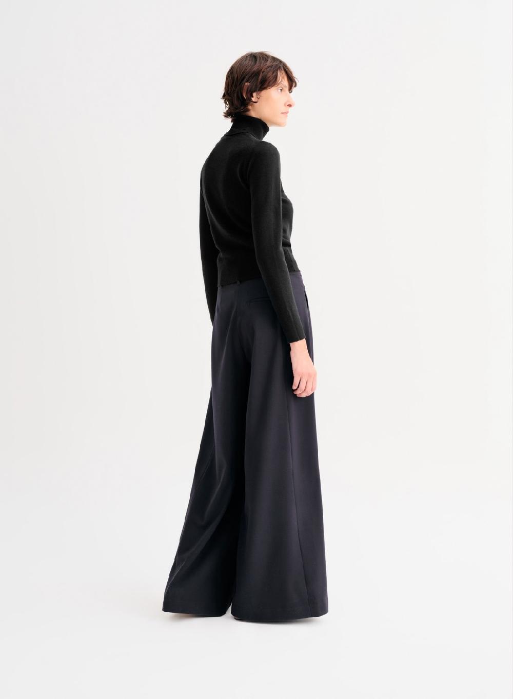 Etiqueta negra Polera tejida lana cashmere Precios de Black Friday