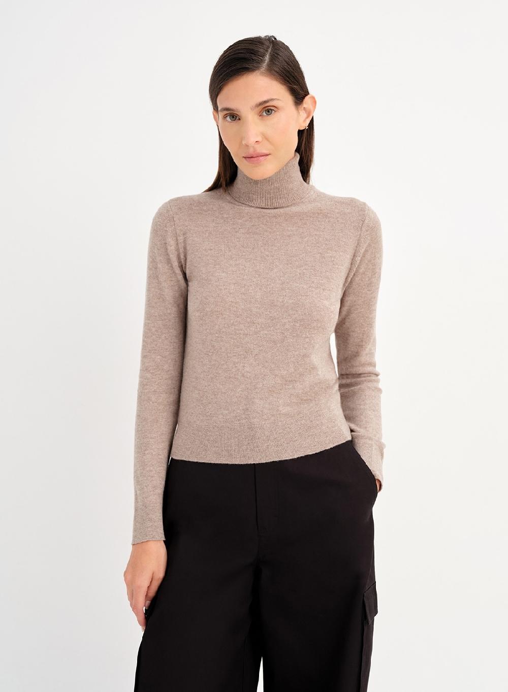 Etiqueta negra Polera tejida lana cashmere Libre de impuestos