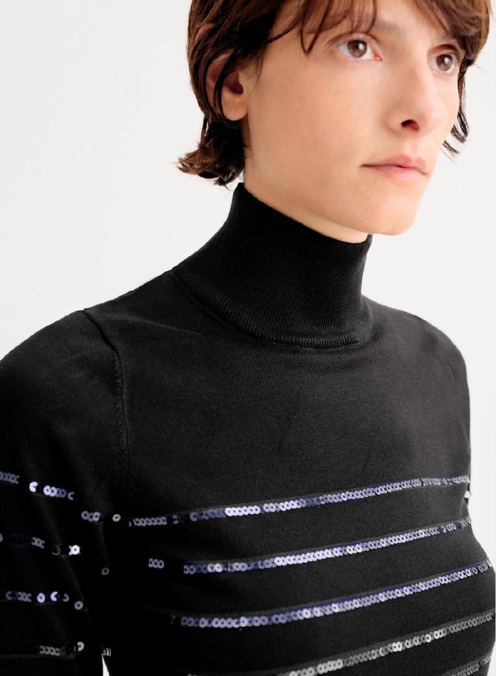 Etiqueta negra Polera tejida marinera Oferta exclusiva