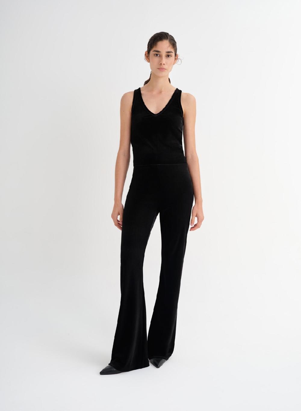 Etiqueta negra Pantalon terciopelo spandex 2025