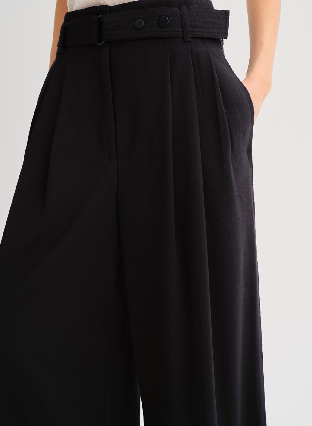Etiqueta negra Pantalon cinturon formal En oferta