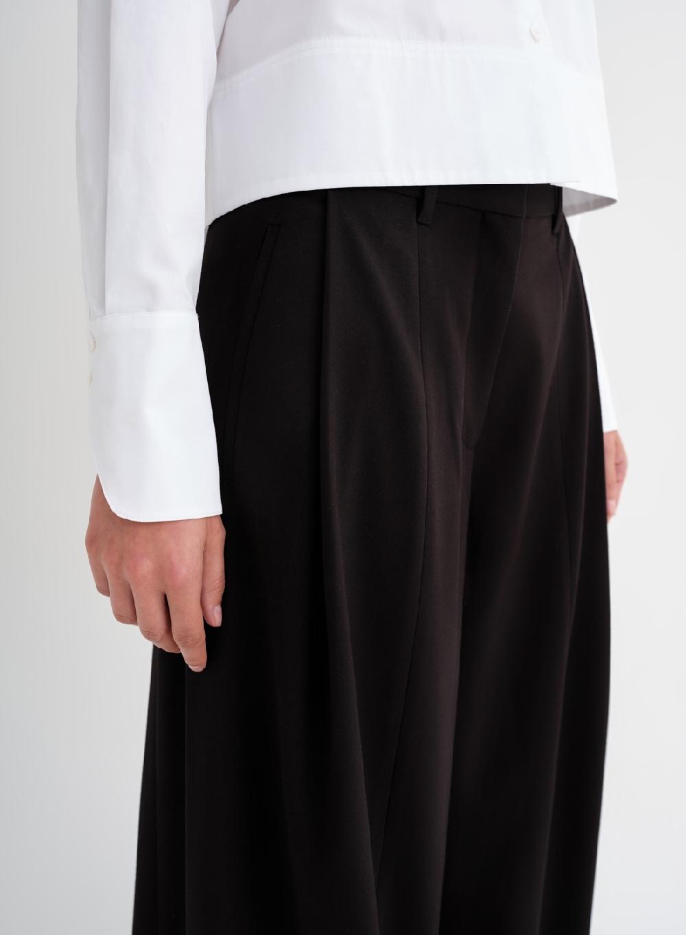 Etiqueta negra Pantalon ancho formal Rebajas baratas