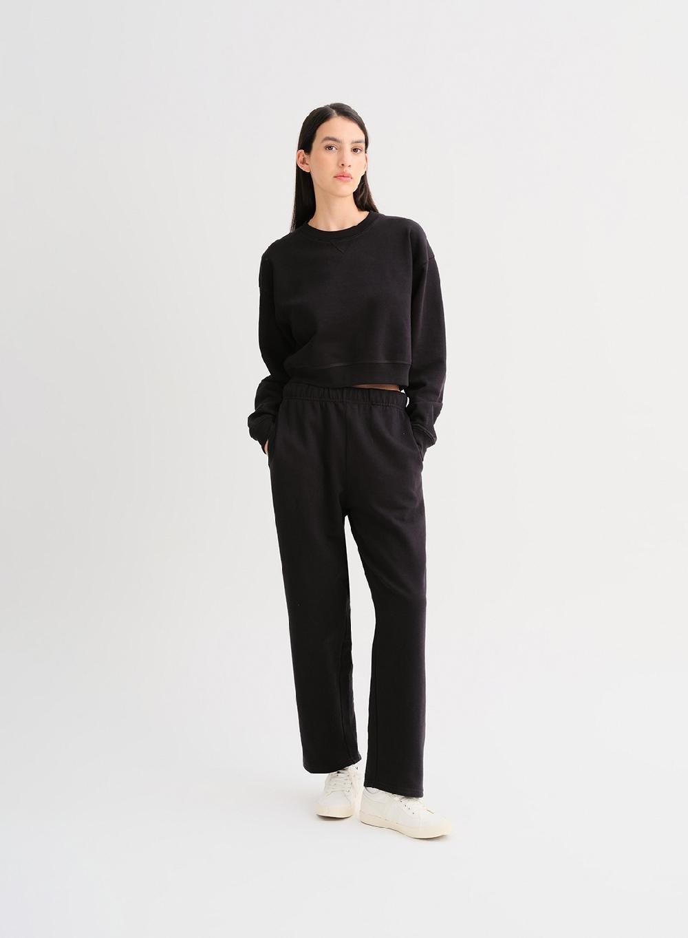 Etiqueta negra Pantalon french terry Ventas relámpago