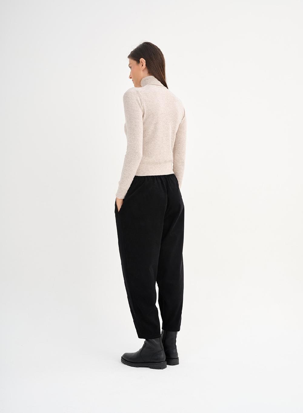 Etiqueta negra Babucha combinada corderoy Tienda