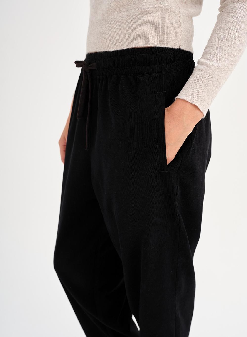 Etiqueta negra Babucha combinada corderoy Tienda