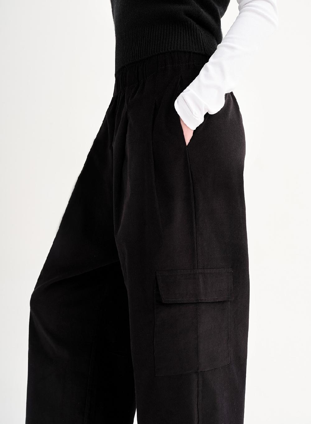 Etiqueta negra Pantalon tabla corderoy Tienda