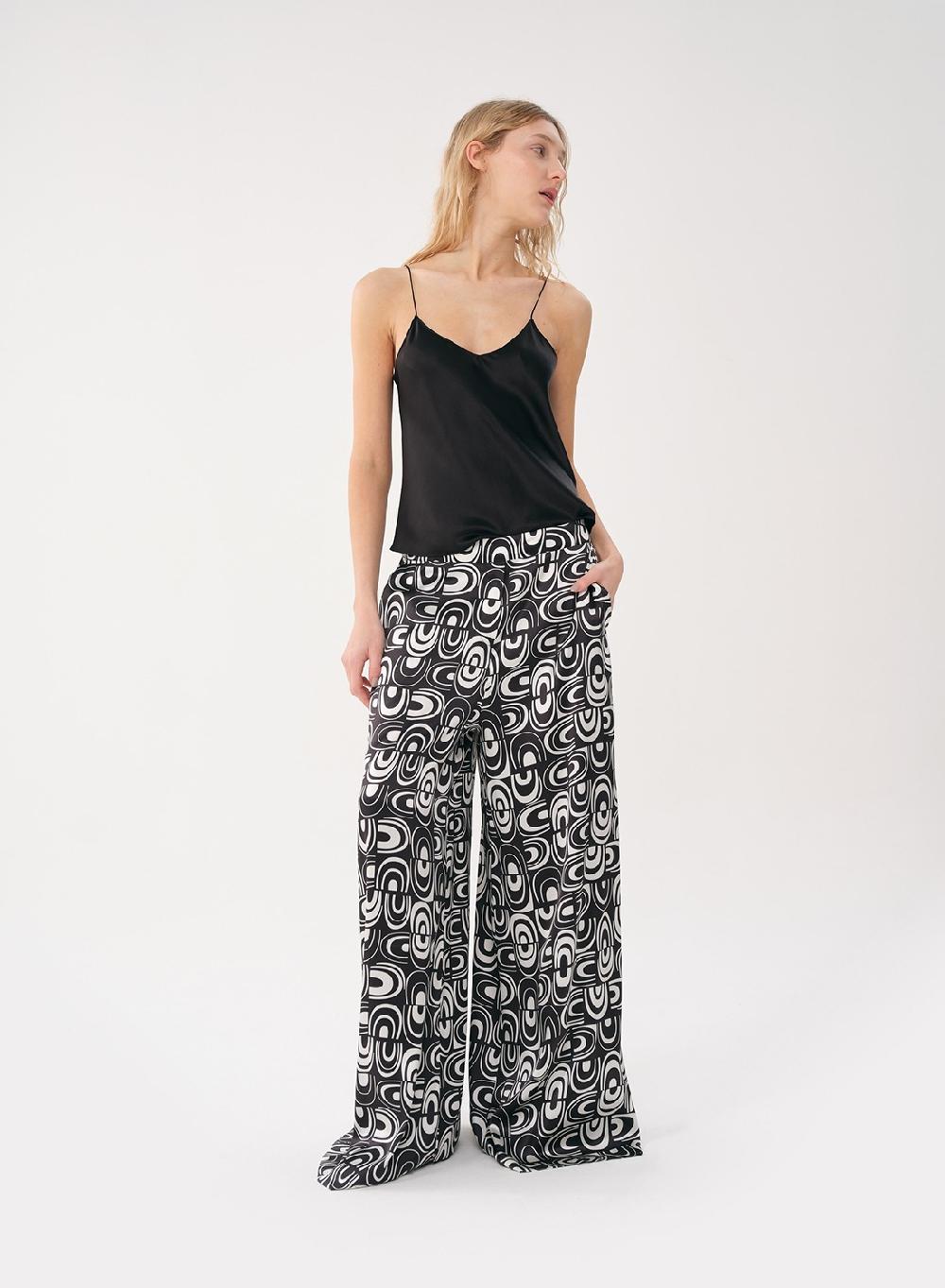 Etiqueta negra Pantalon pijama estampa seda Últimos 3 días