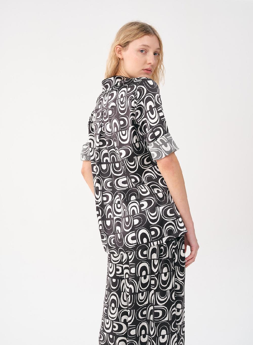 Etiqueta negra Camisa clásica seda estampa COMPRAR AHORA