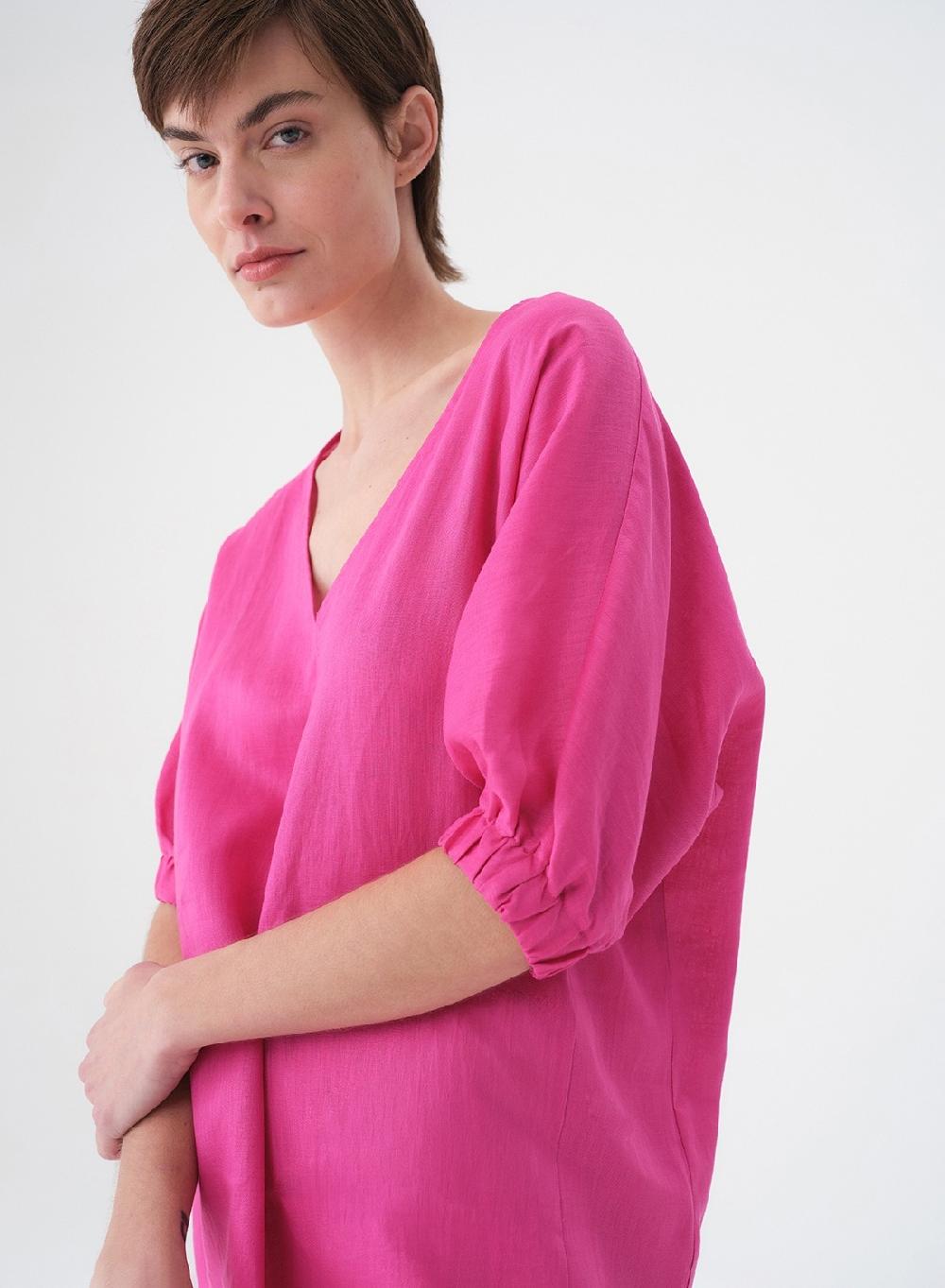 Etiqueta negra Vestido corto lino COMPRAR AHORA