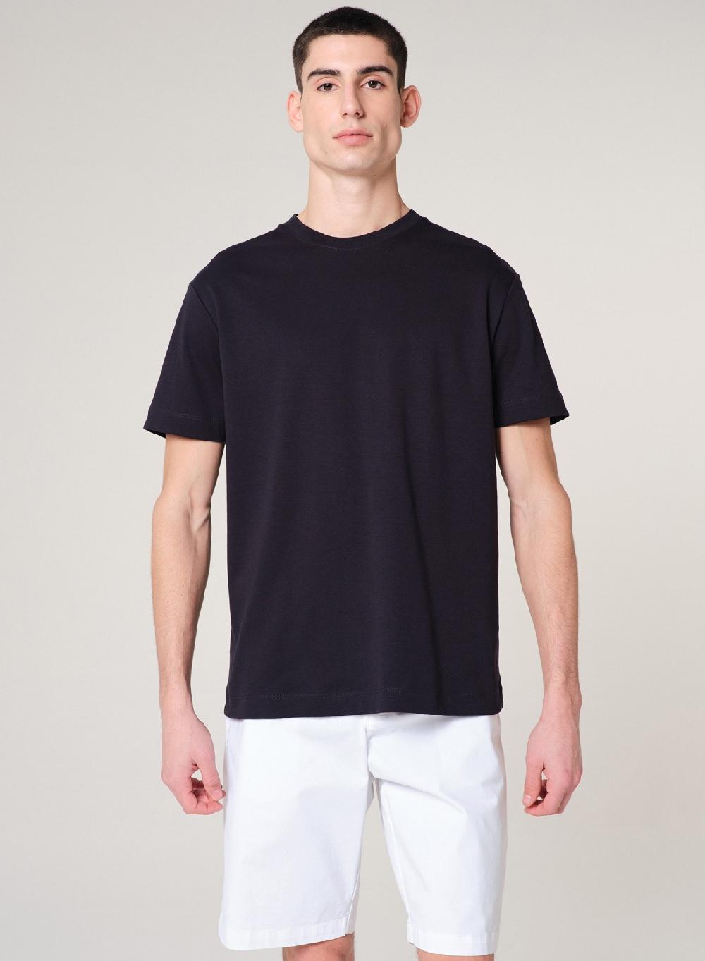 Etiqueta negra Remera cuello redondo boxy luxury touch Grandes descuentos