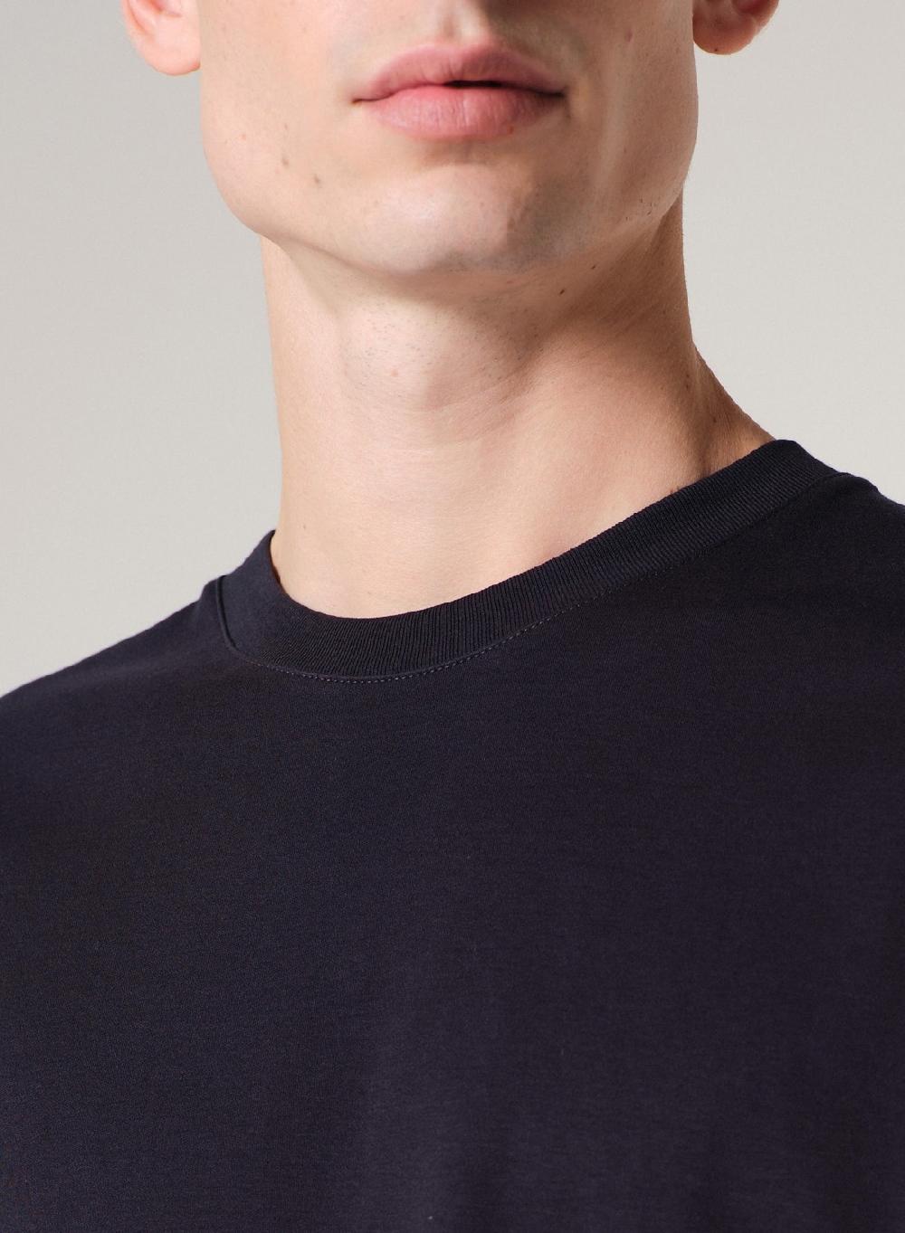 Etiqueta negra Remera cuello redondo boxy luxury touch Grandes descuentos