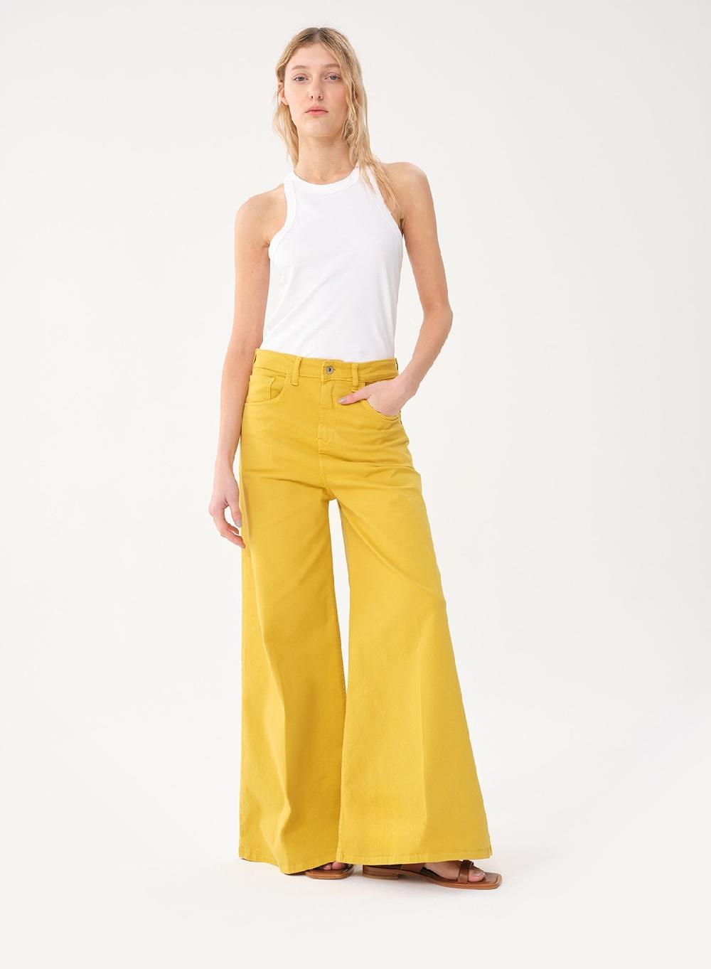 Etiqueta negra Jean ancho color Rebajas online