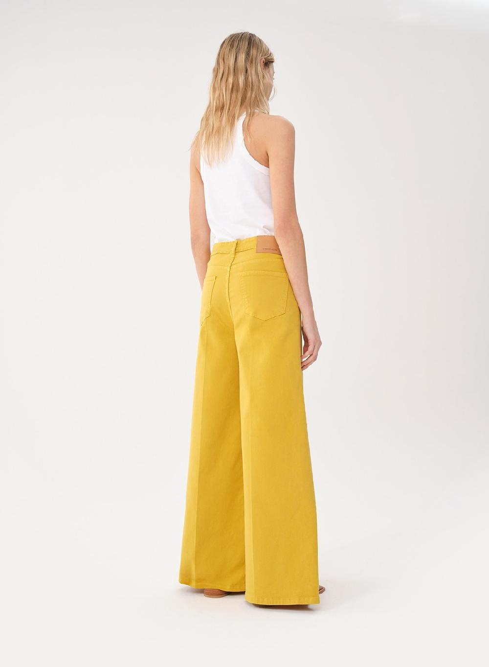 Etiqueta negra Jean ancho color Rebajas online