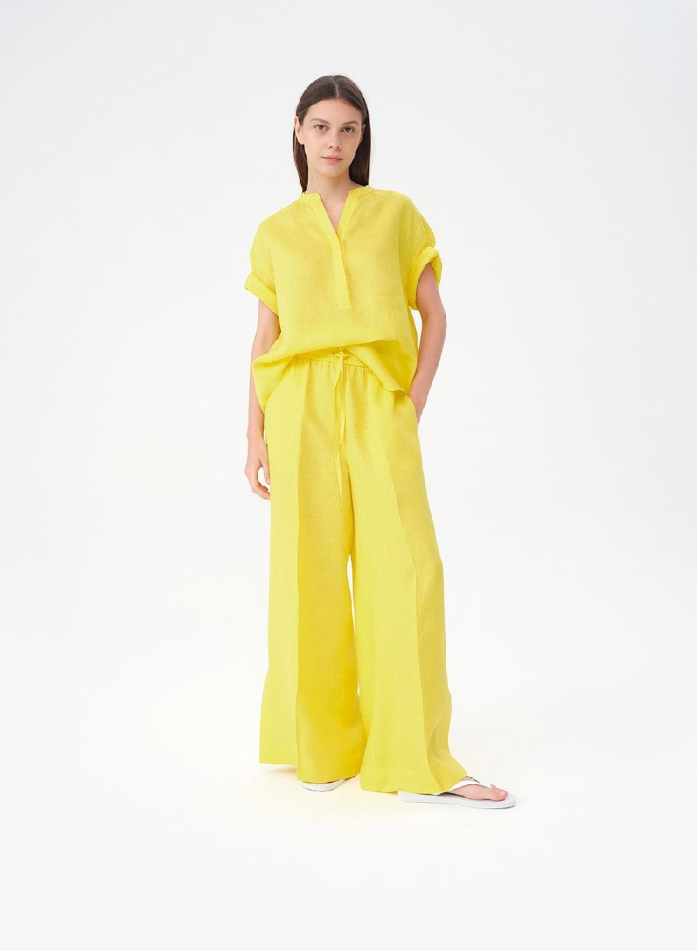 Etiqueta negra Pantalon pijama lino