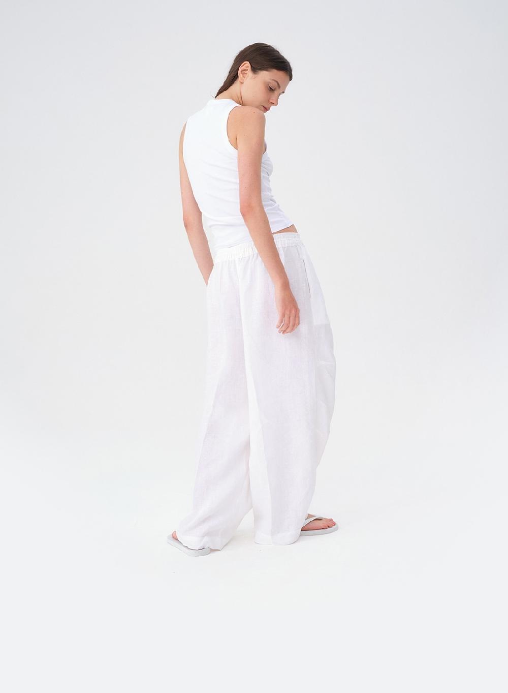 Etiqueta negra Pantalon babucha lino Descuentos del mes