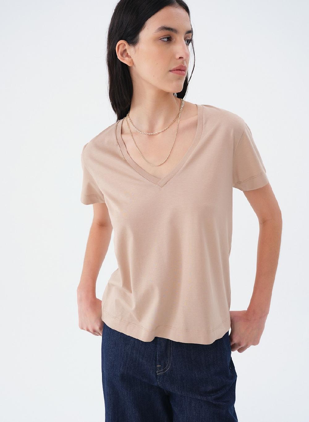 Etiqueta negra Remera V pima luxury Descuento por venta flash
