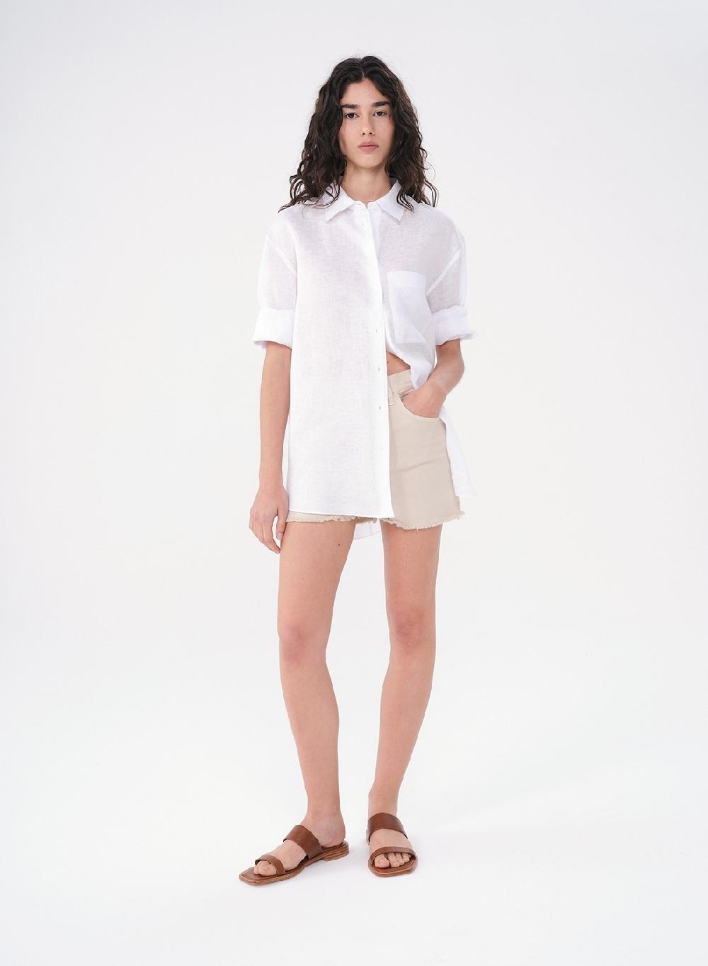 Etiqueta negra CAMISA AMPLIA LINO 2025