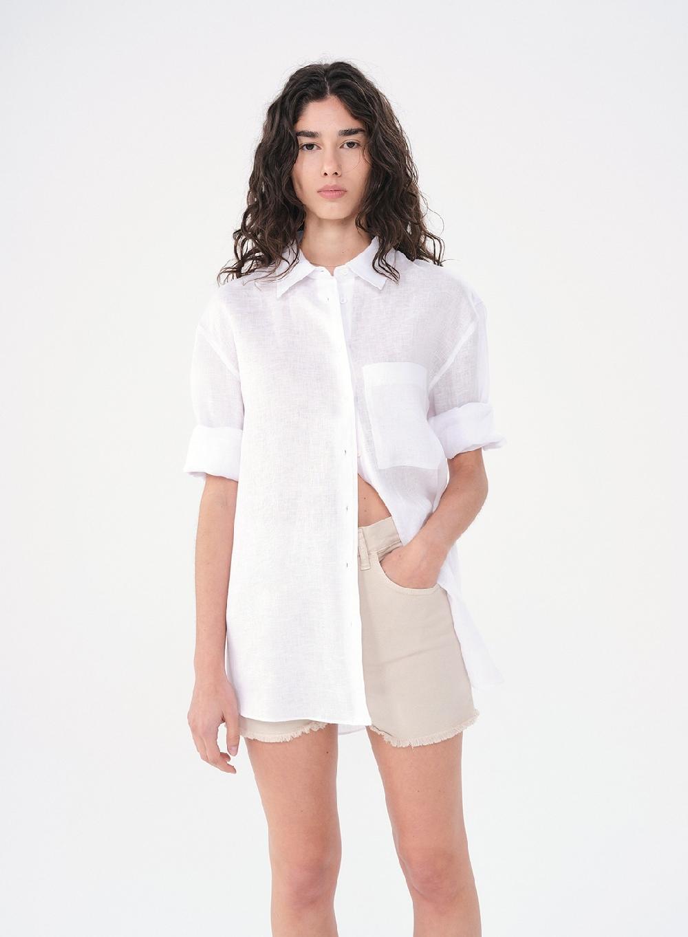 Etiqueta negra CAMISA AMPLIA LINO 2025