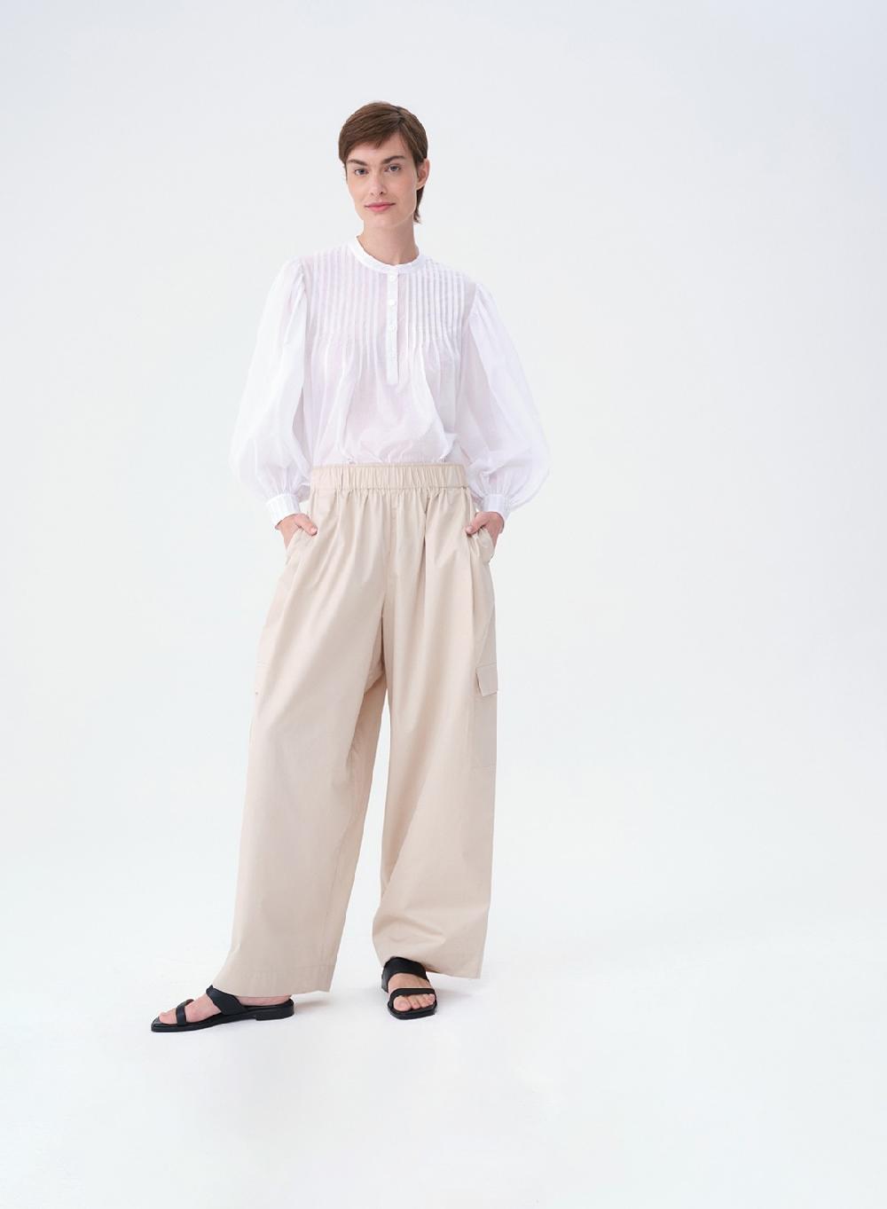 Etiqueta negra Camisa alforzas voile Outlet online
