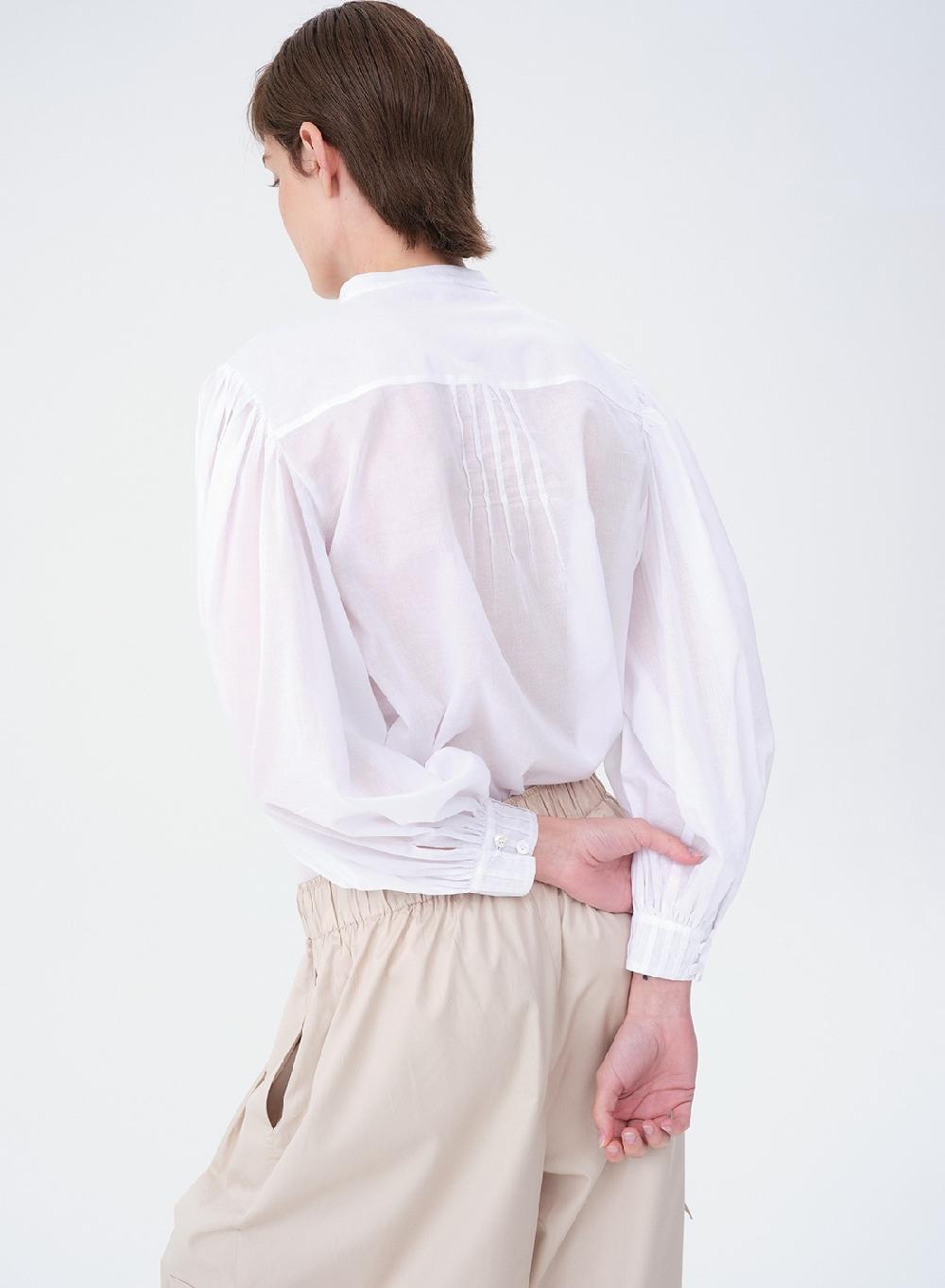 Etiqueta negra Camisa alforzas voile Outlet online