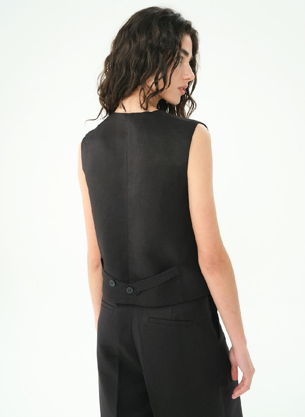 Etiqueta negra CHALECO LINO SATEN Rebajas