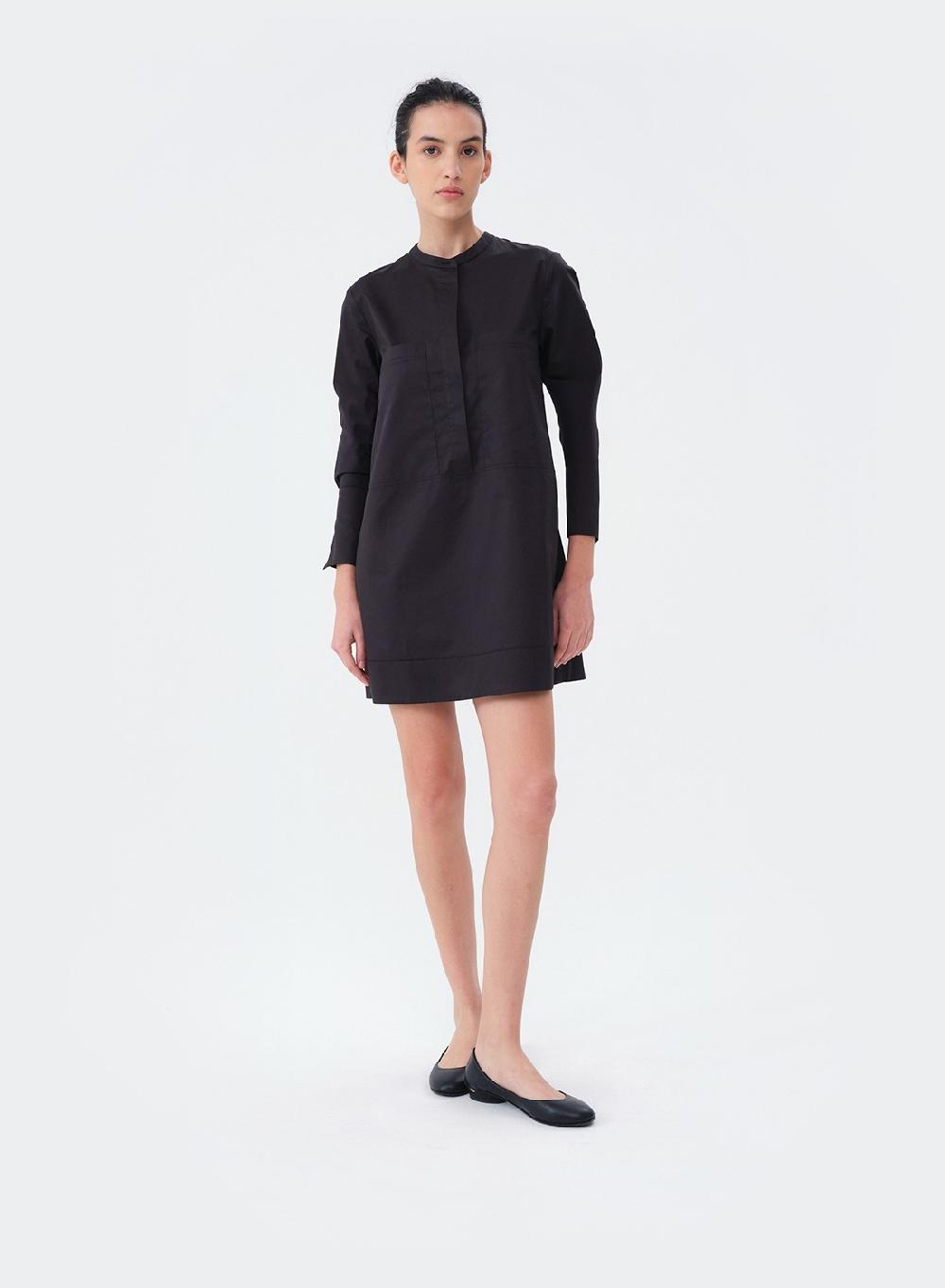 Etiqueta negra VESTIDO CORTO POPLIN TECNICO Rebajas de fábrica