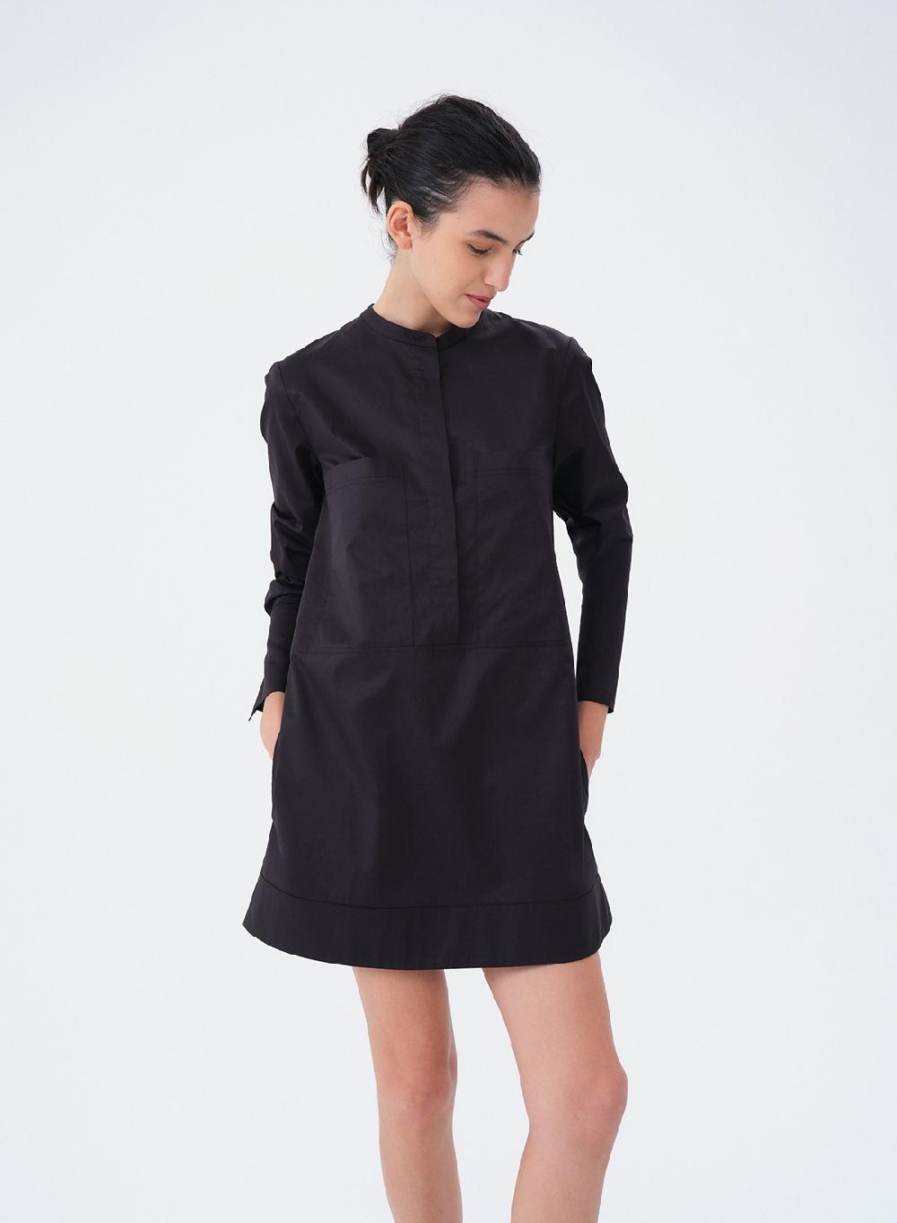 Etiqueta negra VESTIDO CORTO POPLIN TECNICO Rebajas de fábrica