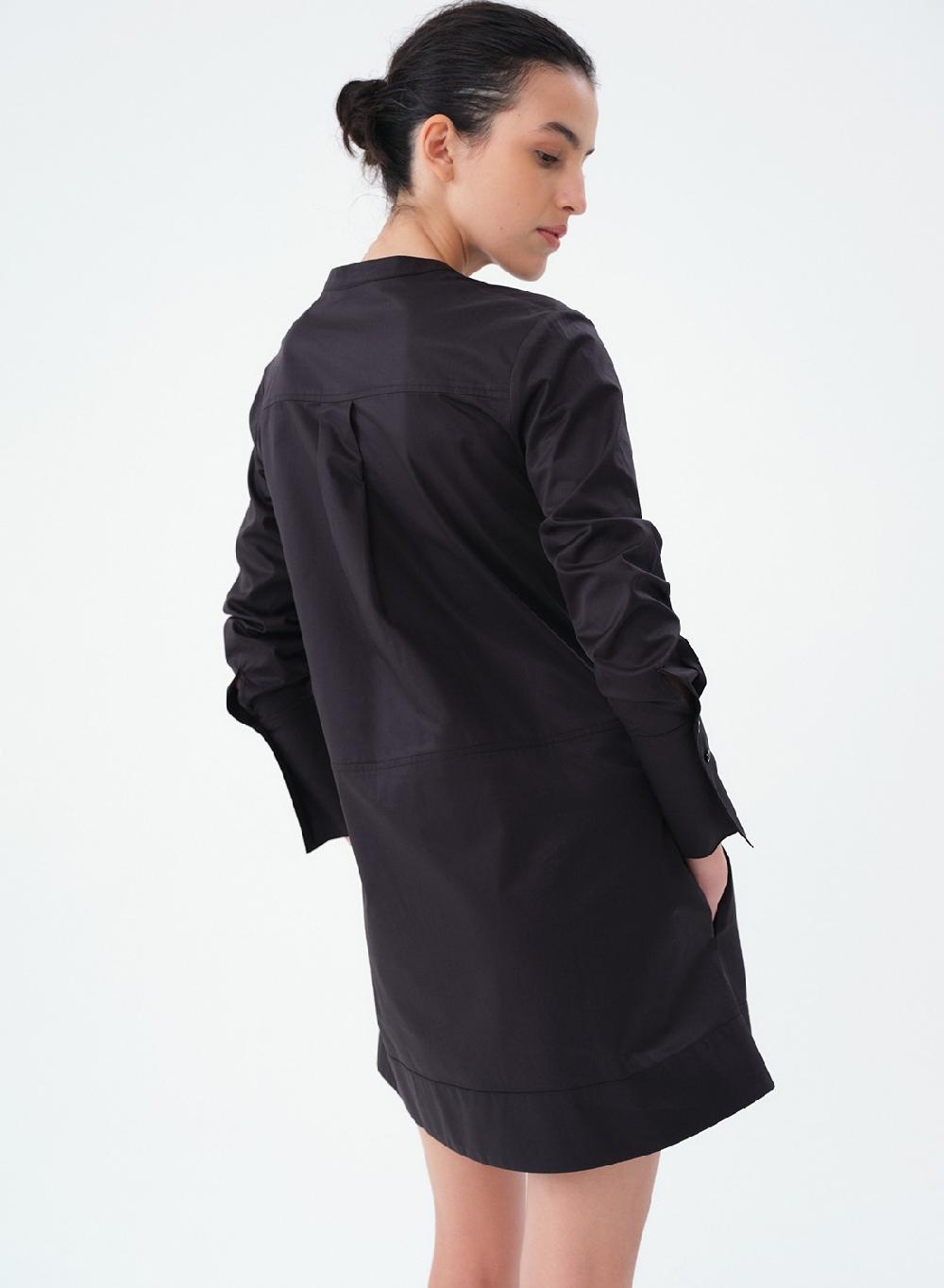Etiqueta negra VESTIDO CORTO POPLIN TECNICO Rebajas de fábrica