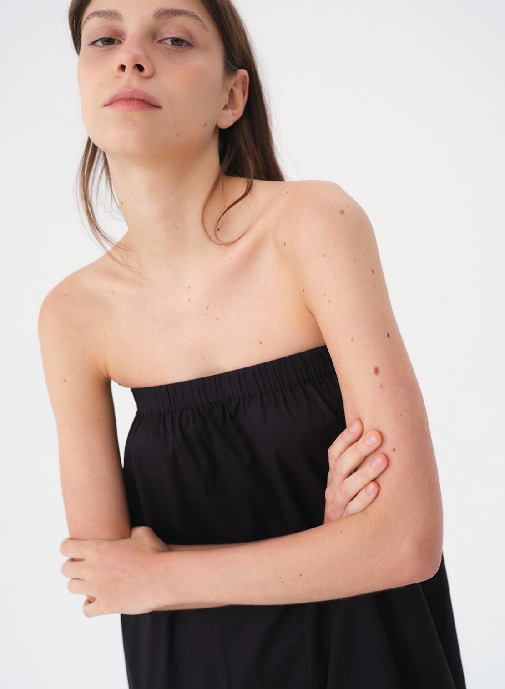 Etiqueta negra VESTIDO STRAPLESS VOILE Tienda