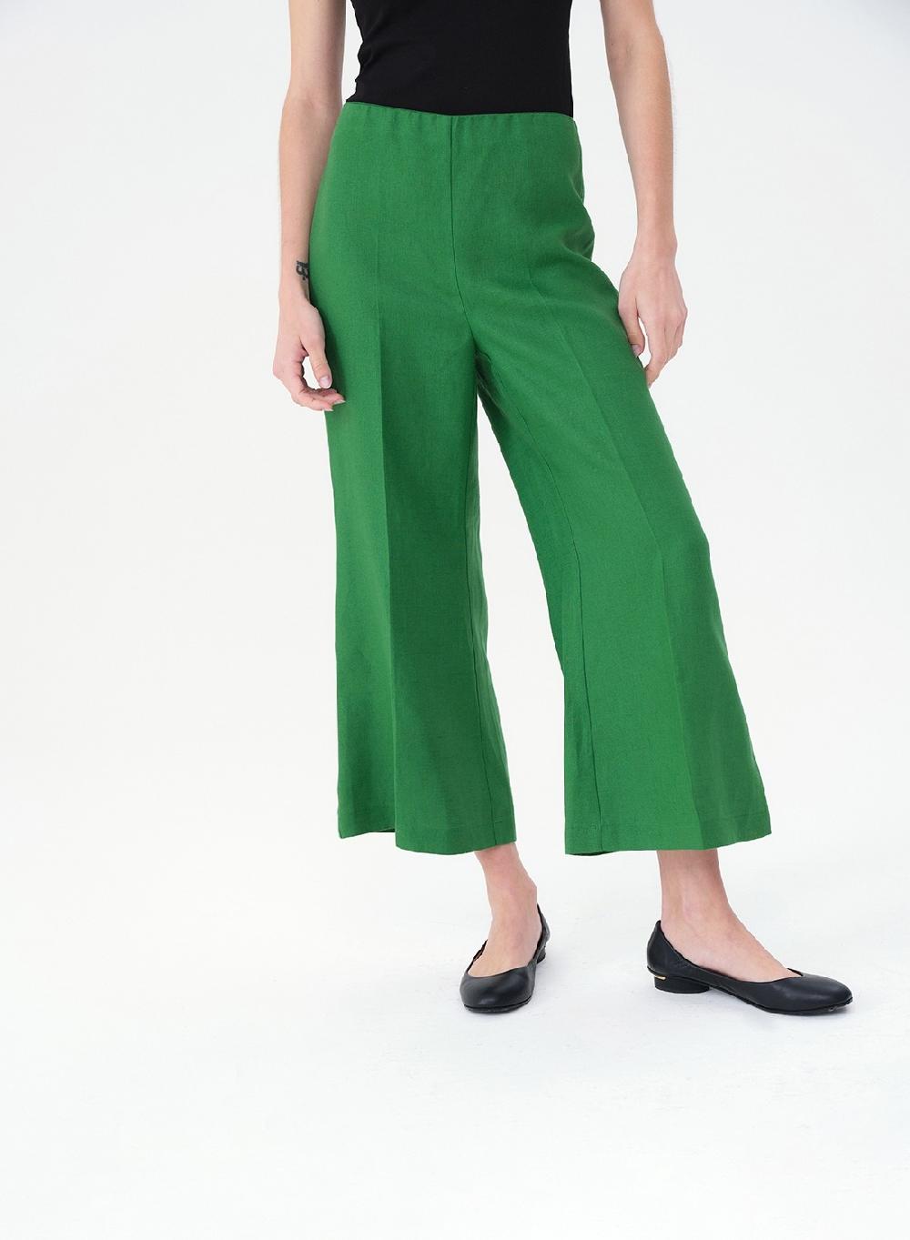 Etiqueta negra Pantalon oxford lino Mejor oferta