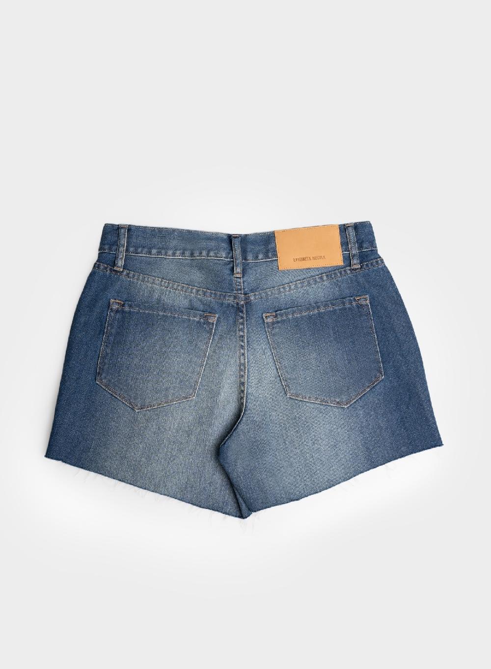 Etiqueta negra Short denim liviano Promoción por tiempo limitado