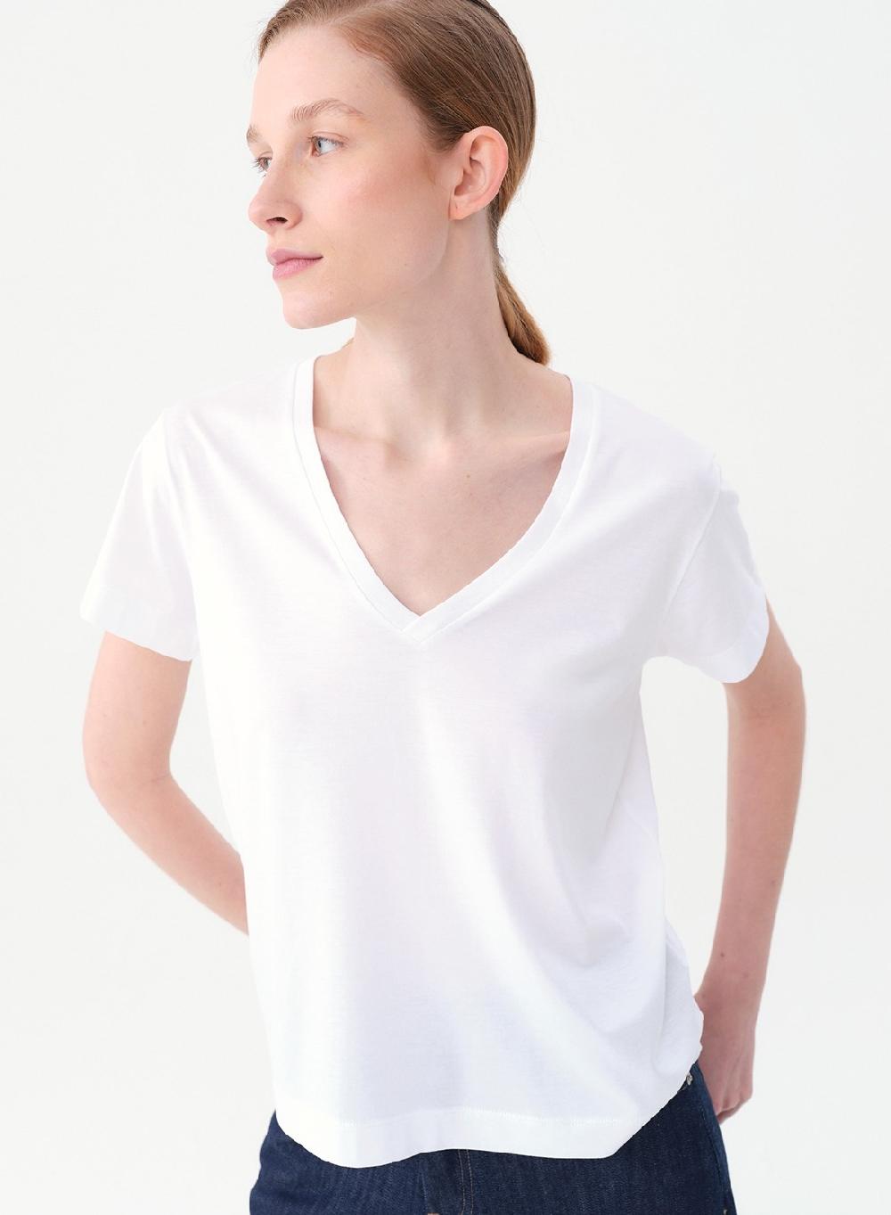 Etiqueta negra Remera V pima luxury Ahorra y exporta