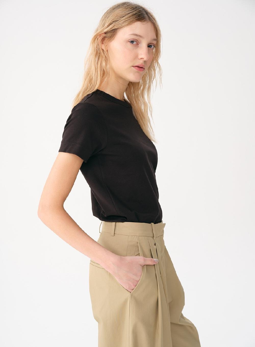 Etiqueta negra Remera algodon Ventas relámpago