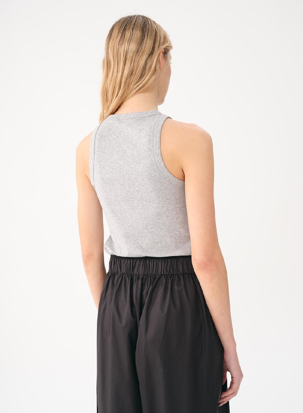 Etiqueta negra MUSCULOSA AMERICANA RIB Precio de fábrica