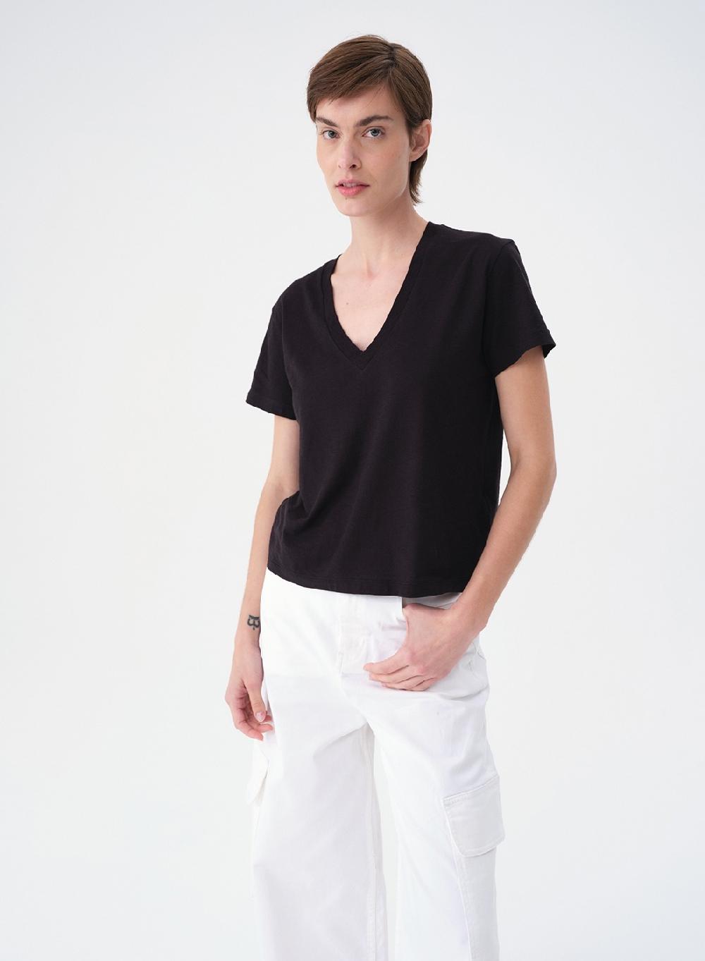 Etiqueta negra Remera V flame Liquidación