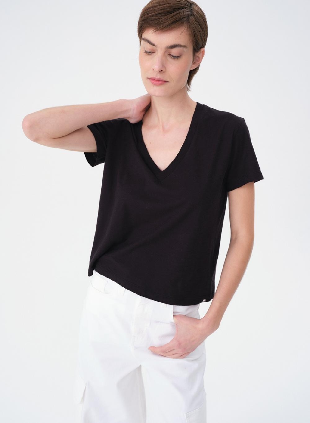 Etiqueta negra Remera V flame Liquidación