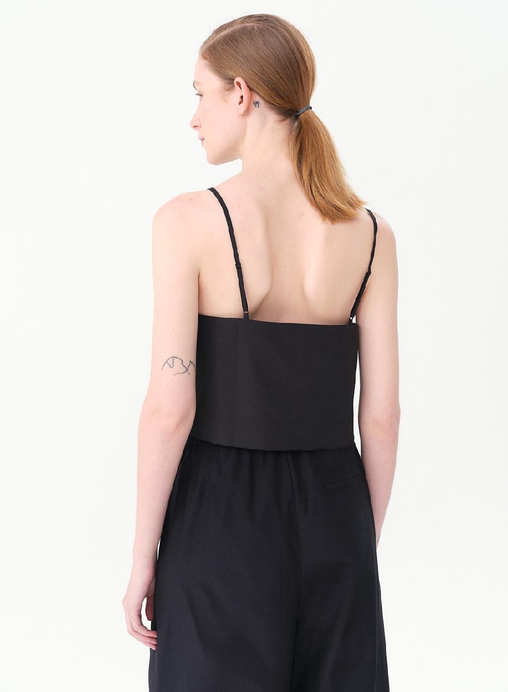 Etiqueta negra Top Breteles Formal Oferta exclusiva