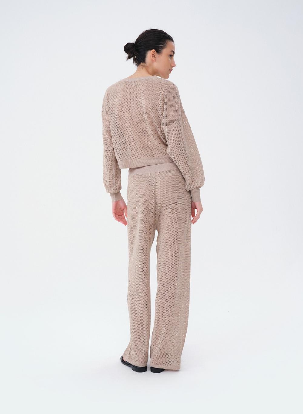 Etiqueta negra Pantalon calado lurex Outlet online
