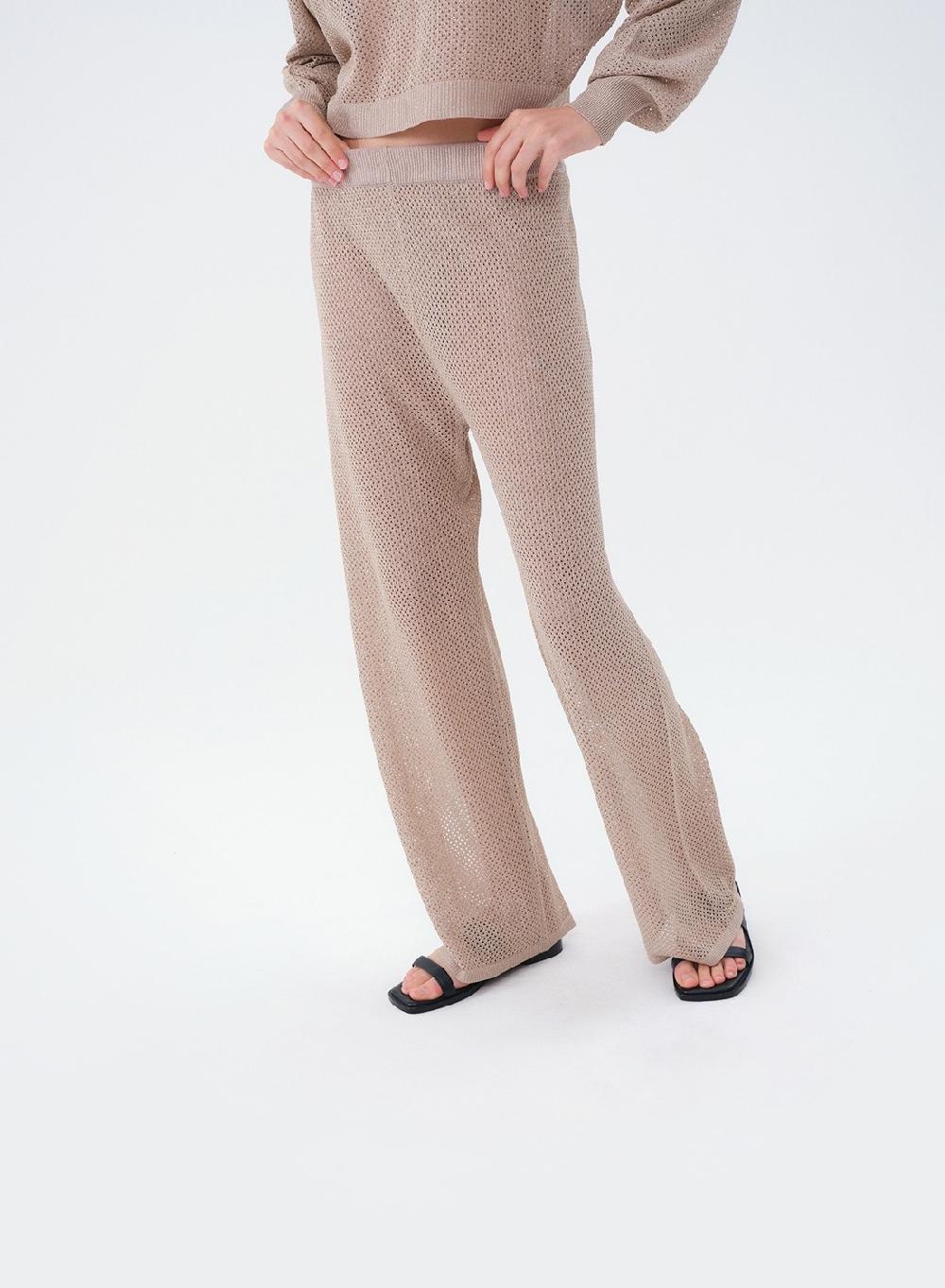 Etiqueta negra Pantalon calado lurex Outlet online