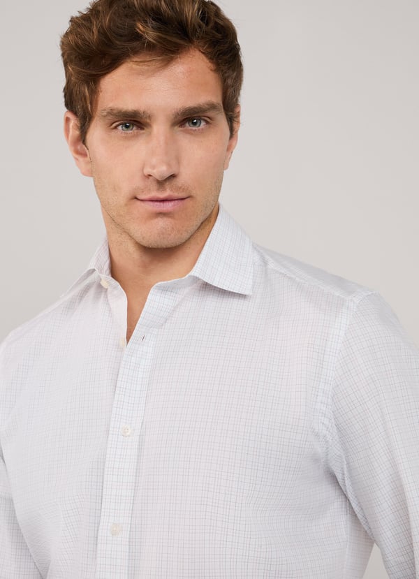 Façonnable camisa popelín cuadros ventana fit regular Promoción por tiempo limitado