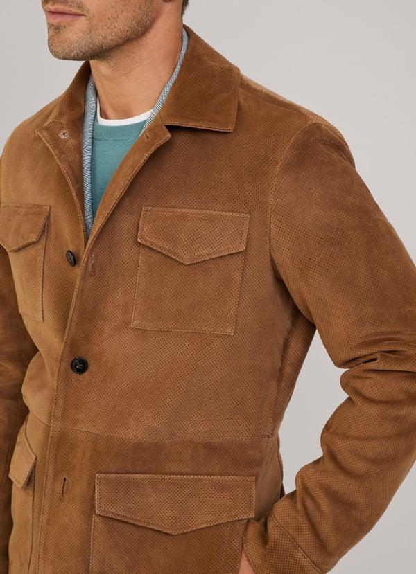 Façonnable chaqueta sahariana en ante Superdescuento