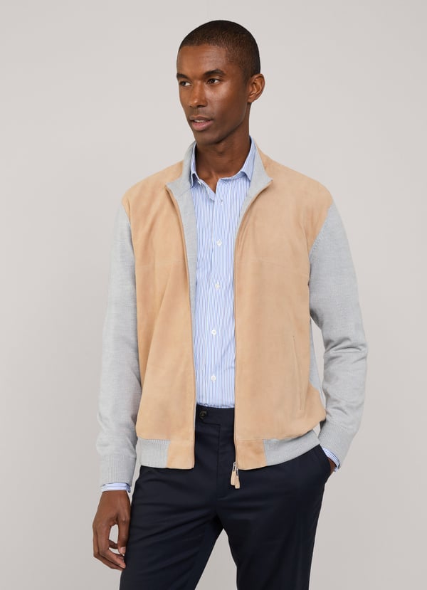 Façonnable chaqueta híbrida de ante Descuentos del mes