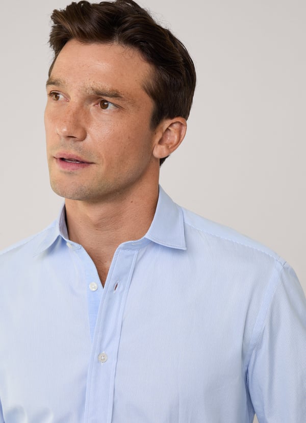 Façonnable camisa popelín rayas finas fit regular Oferta exclusiva