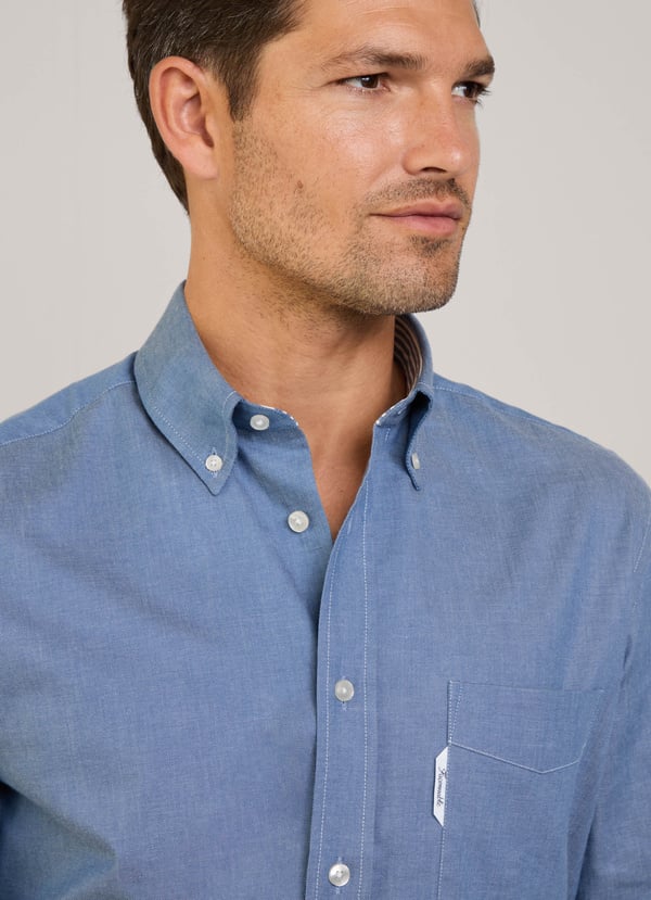Façonnable camisa sarga fit regular Tienda