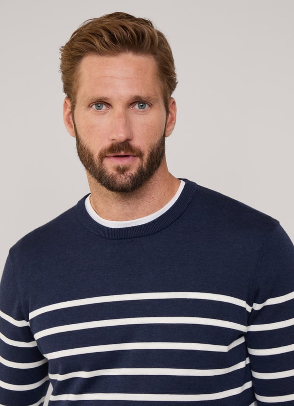 Façonnable jersey cuello redondo rayas Rebajas online