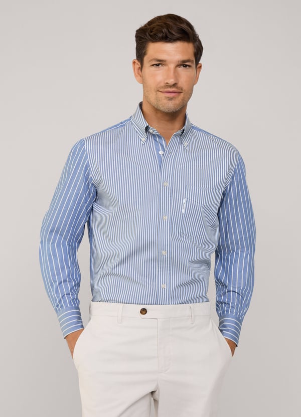 Façonnable camisa sarga rayas fit regular Rebajas top