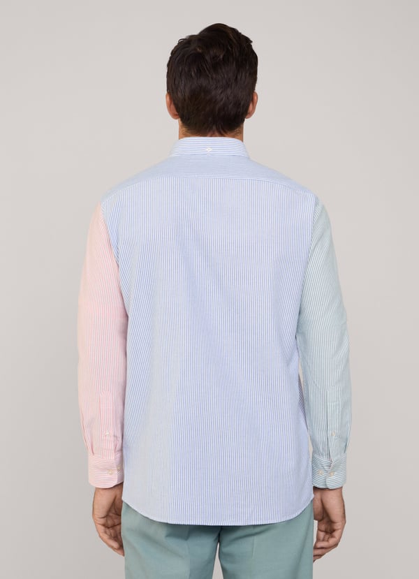 Façonnable camisa oxford rayas bengala fit regular Envío gratis