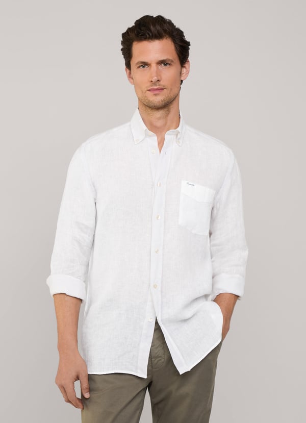 Façonnable camisa de lino fit regular ÚLTIMAS EDICIONES